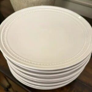 New S/4 Williams-Sonoma Castellano Salad Plates White | 9" Stoneware Plates